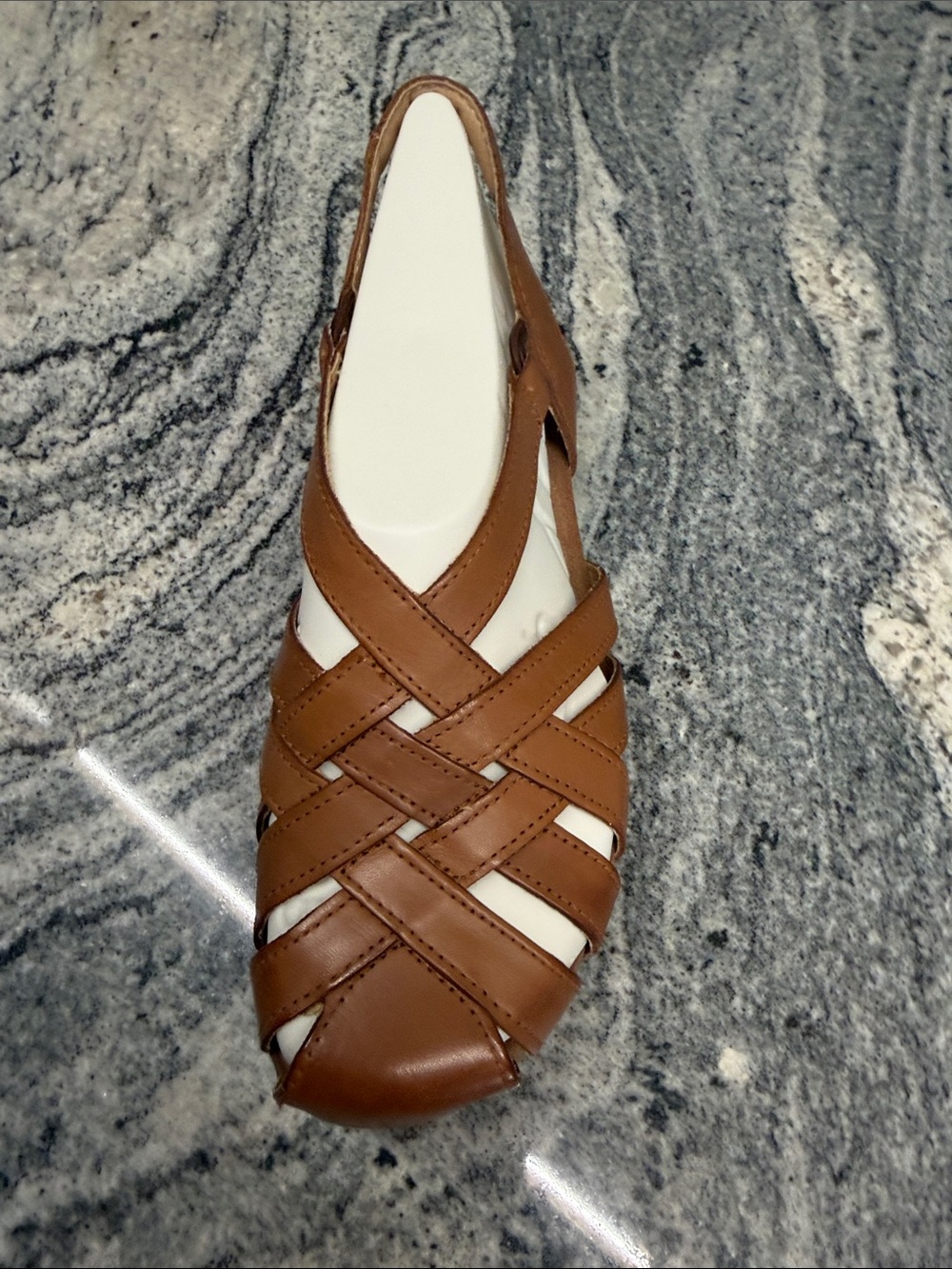Earth Women's Brown Woven Slingback Flat